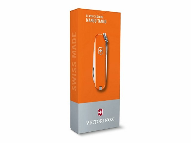 Нож-брелок VICTORINOX Classic SD Colors "Mango Tango", 58 мм, 7 функций, оранжевый