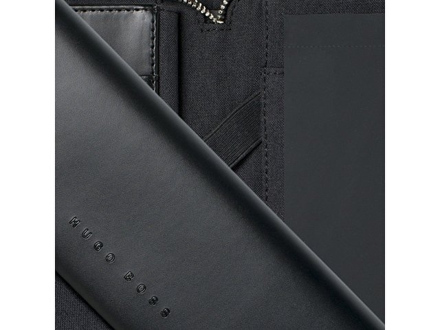 Папка для участника конференции формата А5 Advance Fabric Dark Grey. Hugo Boss