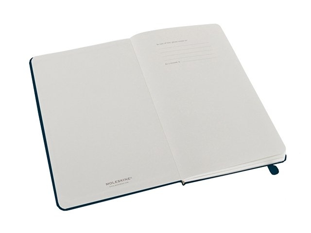 Записная книжка Moleskine Classic (нелинованный) в твердой обложке, Large (13х21см), голубой сапфир