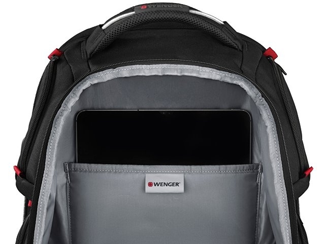 Рюкзак WENGER PlayerOne 17.3”, чёрный, 100% полиэстер, 38х26х49 см, 29 л