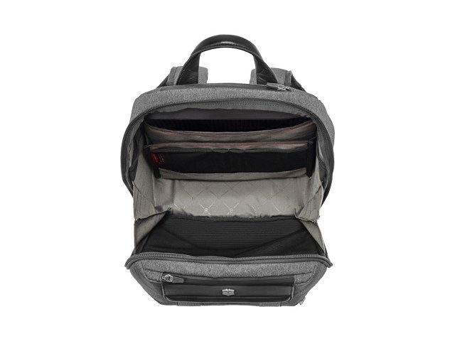 Рюкзак VICTORINOX Architecture Urban2 City Backpack 14'', серый, полиэстер / кожа, 30x19x42 см, 17 л