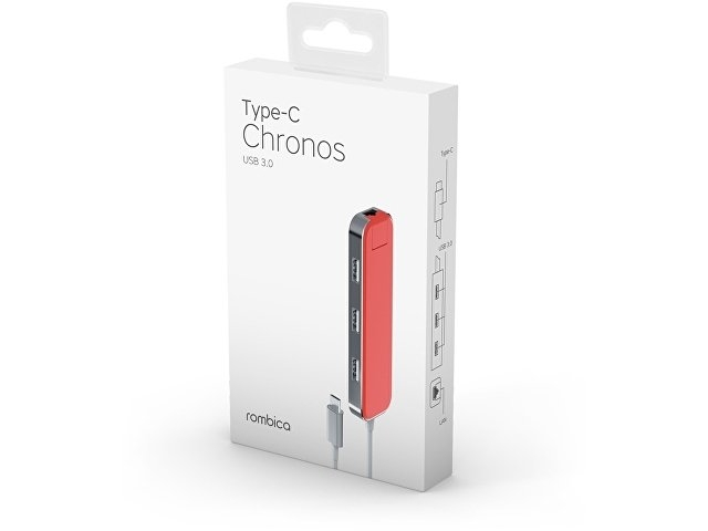 Хаб USB Rombica Type-C Chronos Red