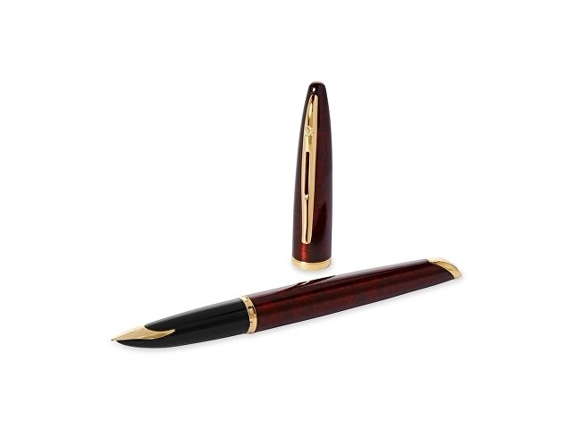 Ручка перьевая Waterman «Carene Amber GT F», коричневый/золотистый