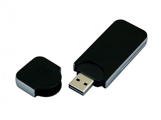 USB-флешка на 16 Гб в стиле I-phone, прямоугольнй формы, черный