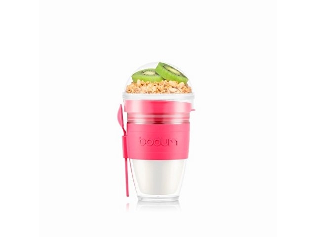 JOYCUP BREAKFAST. Стакан для йогурта 250 мл, розовый