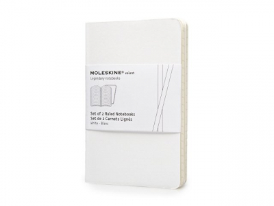 Записная книжка Moleskine Volant (в линейку, 2 шт.), Pocket (9х14см), белый