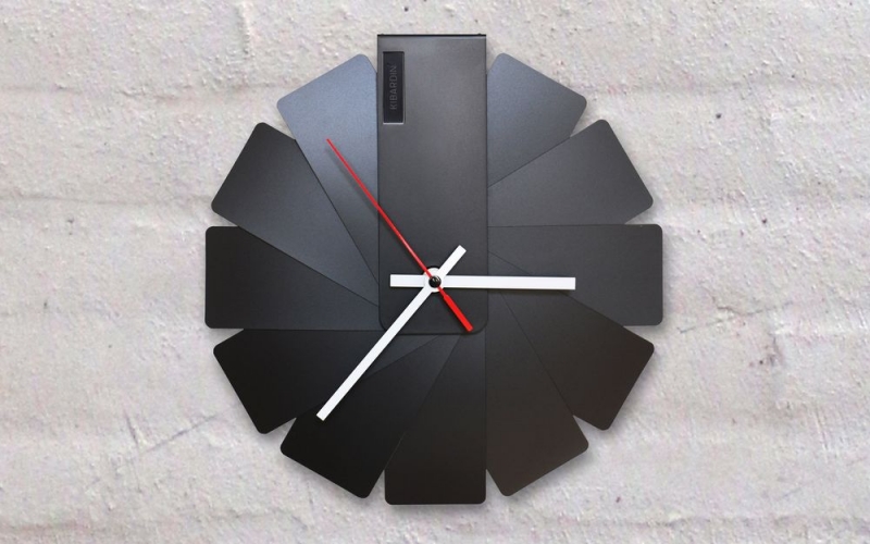 Часы настенные Transformer Clock. Black & Black