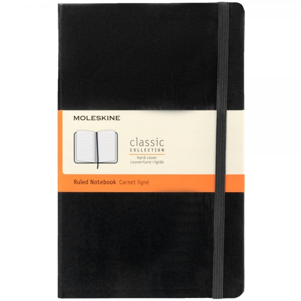 Записная книжка Moleskine Classic Soft Large, в линейку, черная