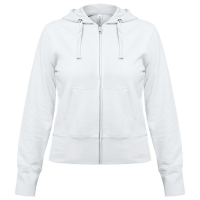 Толстовка женская Hooded Full Zip белая