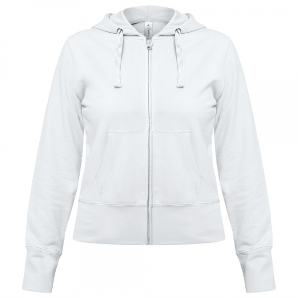 Толстовка женская Hooded Full Zip белая