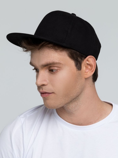 Бейсболка Unit Snapback с прямым козырьком, белая