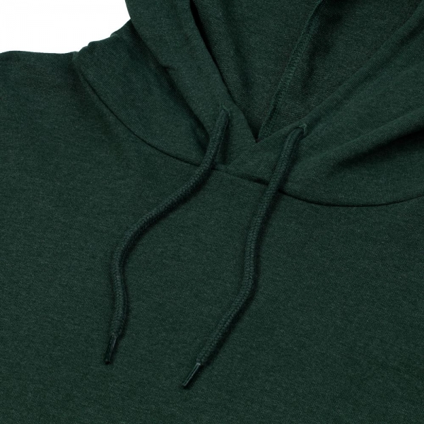 Толстовка с капюшоном унисекс Hoodie, темно-зеленый меланж