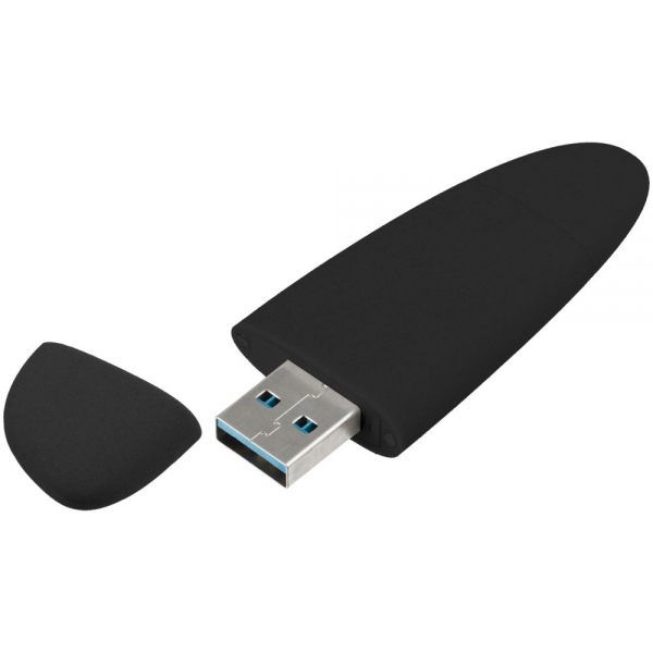 Флешка Pebble Type-C, USB 3.0, черная, 16 Гб