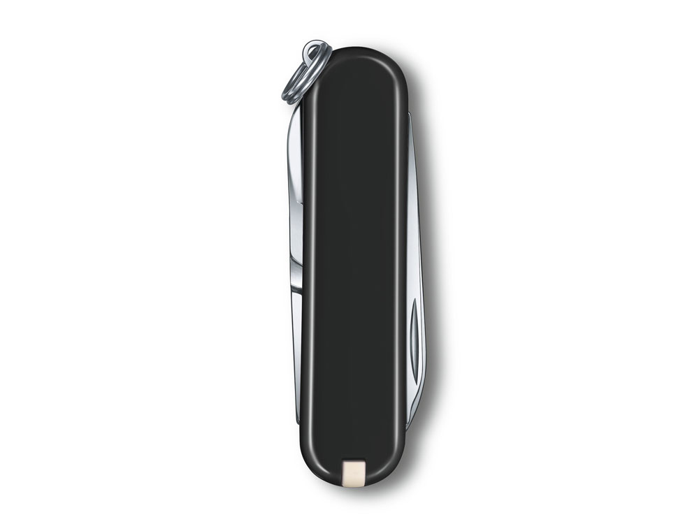 Нож-брелок VICTORINOX Classic SD Colors Dark Illusion, 58 мм, 7 функций, чёрный, черный