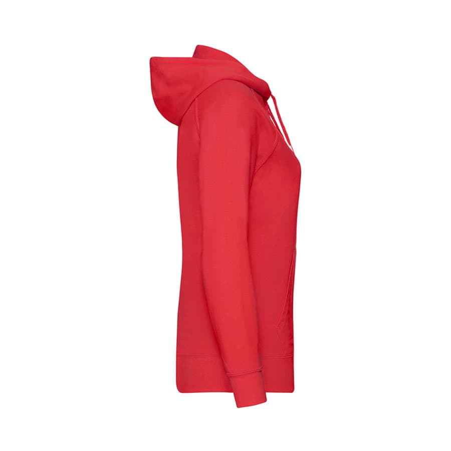 Толстовка без начеса "Ladies Lightweight Hooded Sweat", красный, 80% х/б 20% полиэстер, 240 г/м2