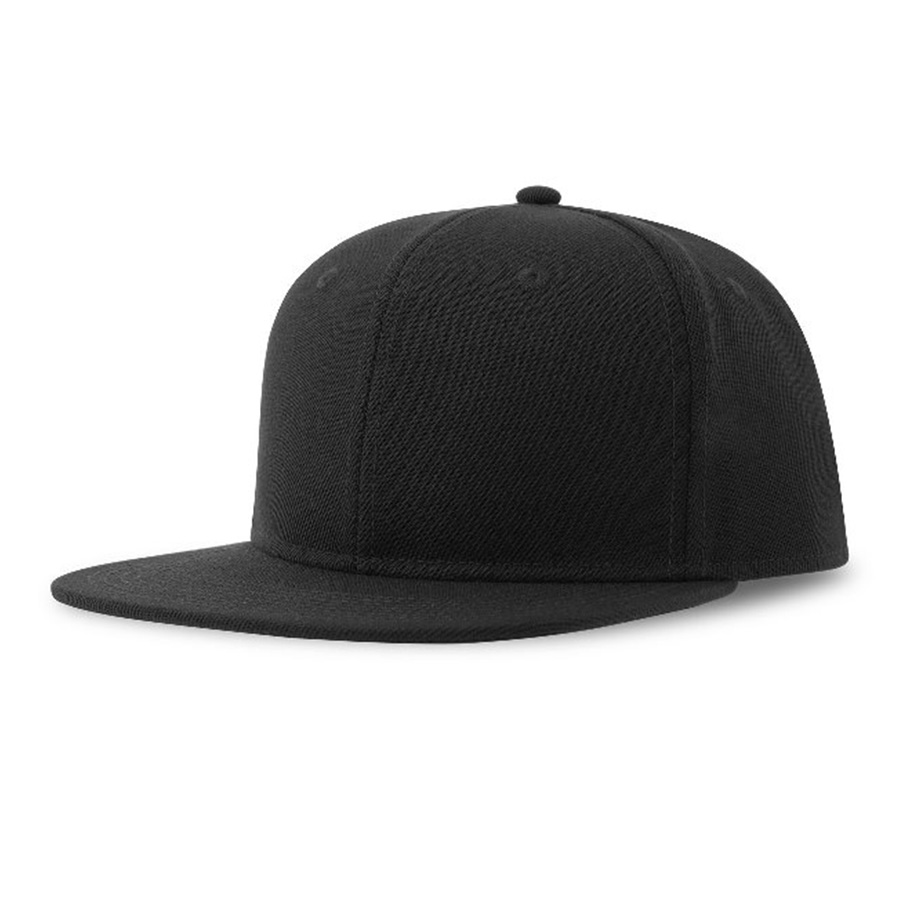 Бейсболка "SNAP BACK-S", 6 клиньев, пластиковая застежка, черный, 100% переработанный полиэстер, 300 гр/м2
