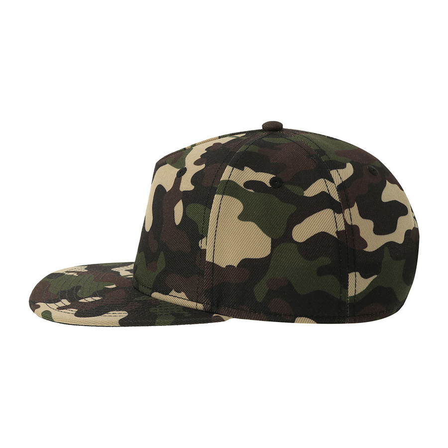 Бейсболка SNAP FIVE-S, 5 клиньев, пласт. застежка, камуфляж, 100% переработанный полиэстер, 300 г/м2