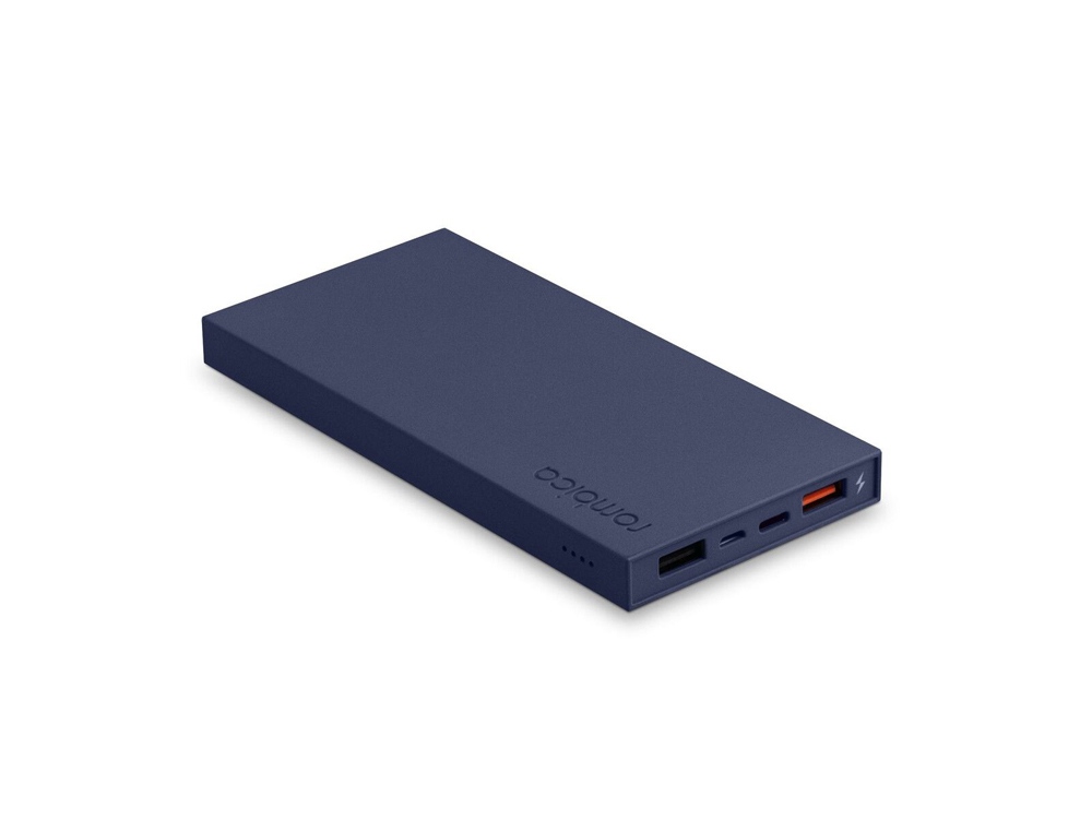 Внешний аккумулятор Rombica NEO ARIA Sienna, 10000мАч, Soft-touch, PD, QCharge, Type-C, охра/синий, светло-коричневый, синий