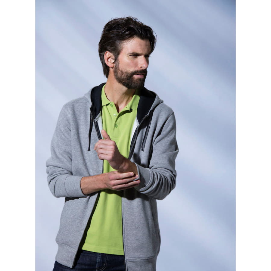 Толстовка мужская Classic Hoody Full Zip, меланж, 85% хлопок, 15% вискоза, 300 грм2