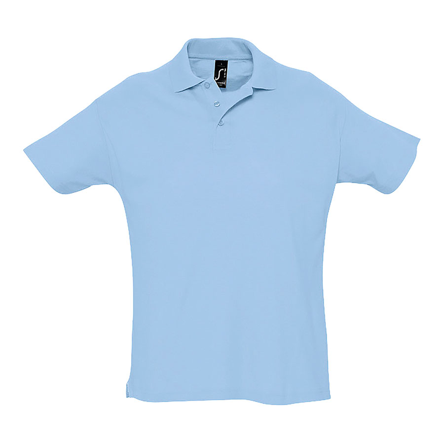 Рубашка поло мужская, короткий рукав, SUMMER II, голубой, 2XL, 100% хлопок, 170 г/м2