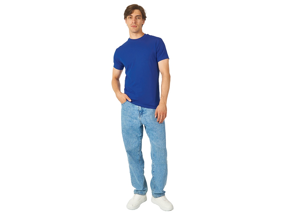 Футболка HD Fit короткий рукав с эластаном, классический синий, синий классический
