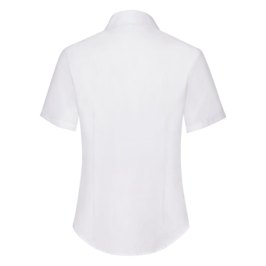 Рубашка "Lady-Fit Short Sleeve Oxford Shirt", белый, 70% х/б, 30% п/э, 130 г/м2