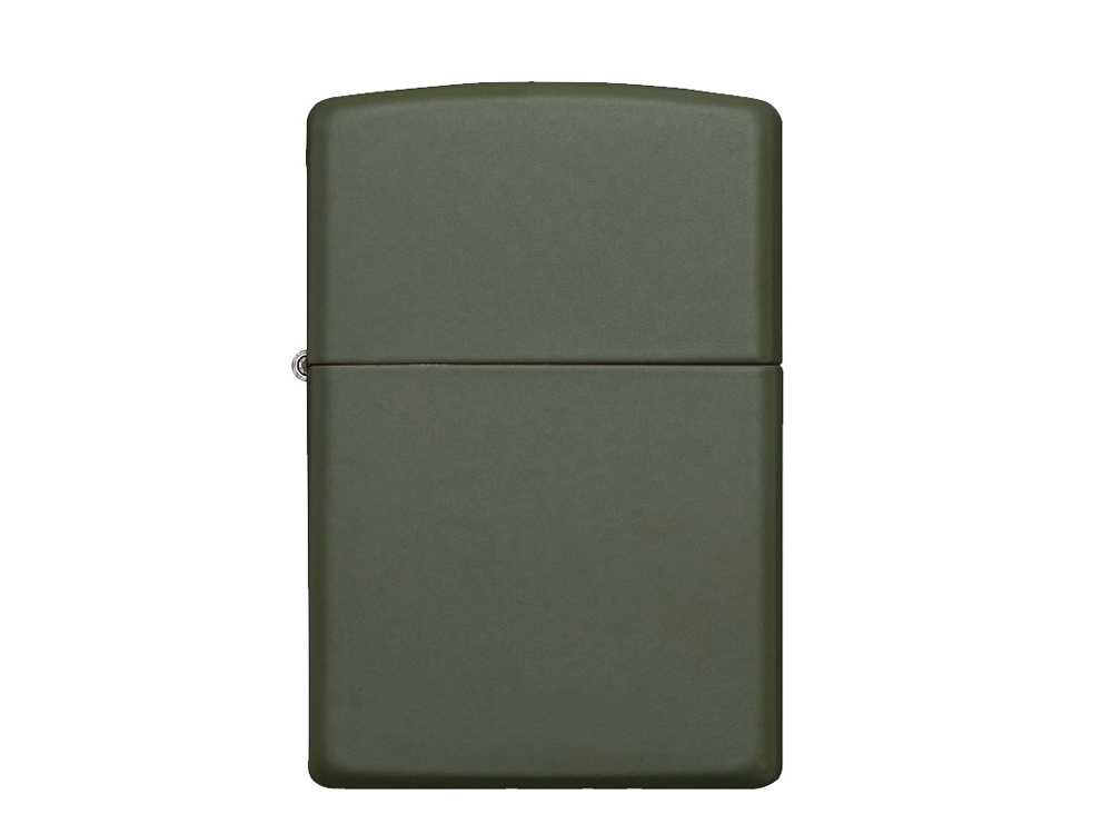 Зажигалка ZIPPO Classic с покрытием Green Matte, латунь/сталь, зелёная, матовая, 38x13x57 мм, зеленый