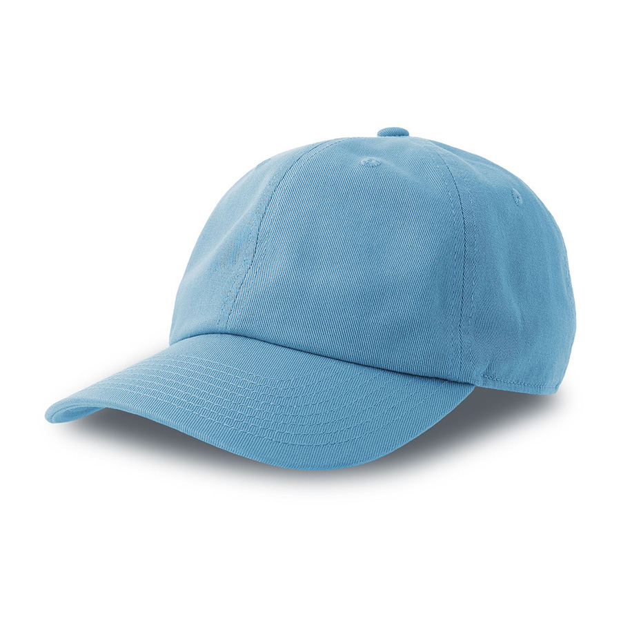 Бейсболка "DAD HAT-S", 6 клиньев, металлическая застежка, голубой, 80% хлопок, 20% переработанный хлопок, 270 г/м2