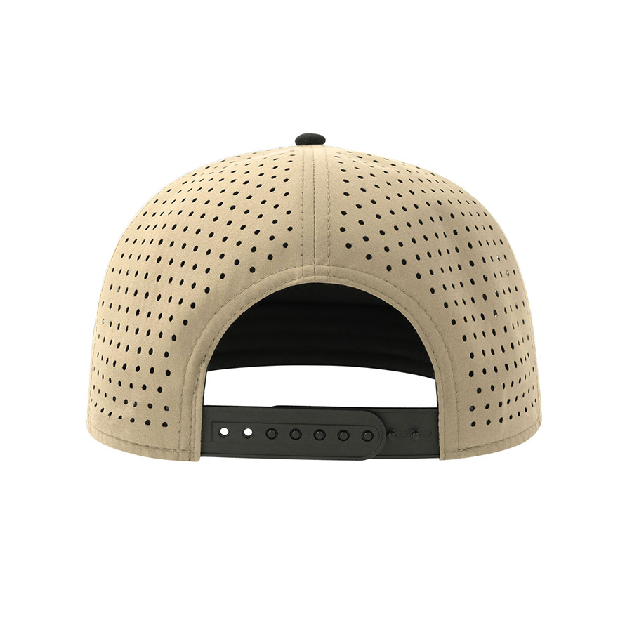 Бейсболка "Bank Five-S", 5 клиньев, бежевый/черный, 100% переработанный полиэстер, 120 г/м2