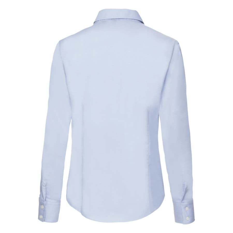 Рубашка "Lady-Fit Long Sleeve Oxford Shirt", светло-голубой, 70% х/б, 30% п/э, 135 г/м2