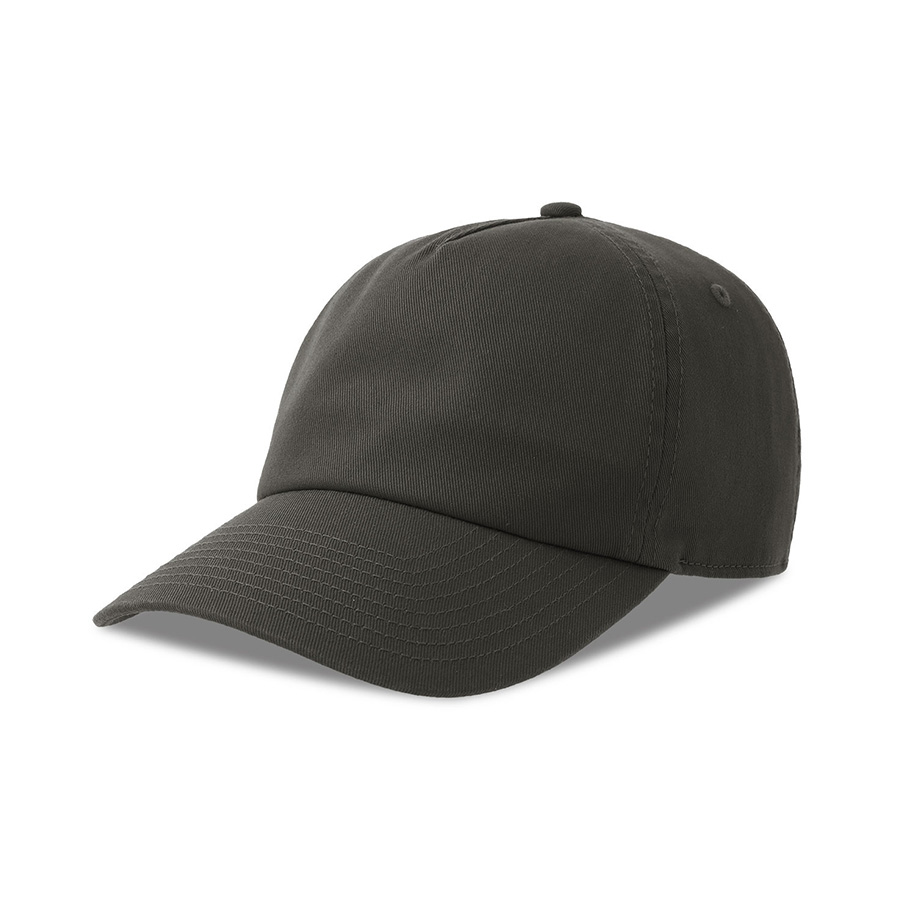 Бейсболка "DAD HAT-S FIVE", 5 клиньев, металлическая застежка, тёмно-серый, 80% органический хлопок, 20% переработанный хлопок, 270 г/м2