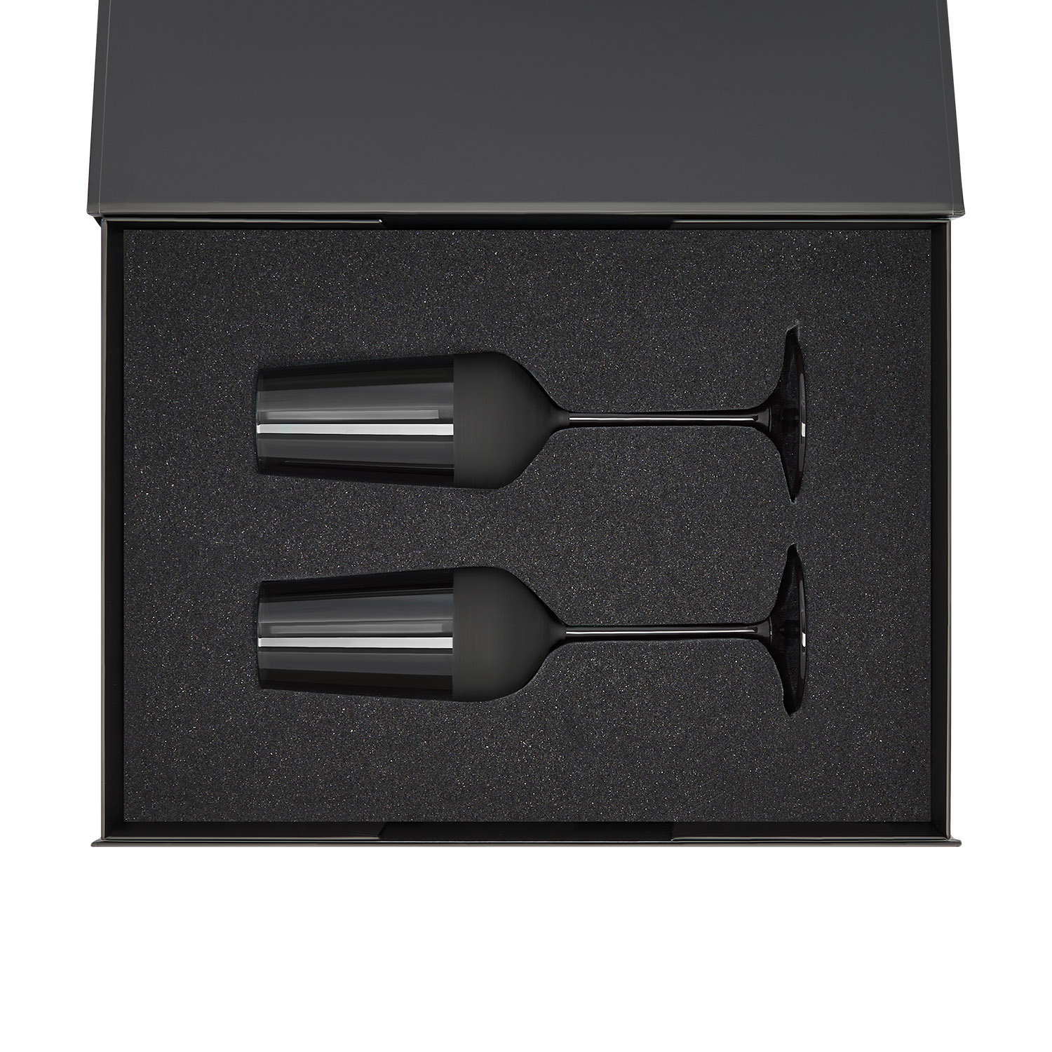 Подарочный набор 2 бокала для шампанского Black Edition в черной коробке