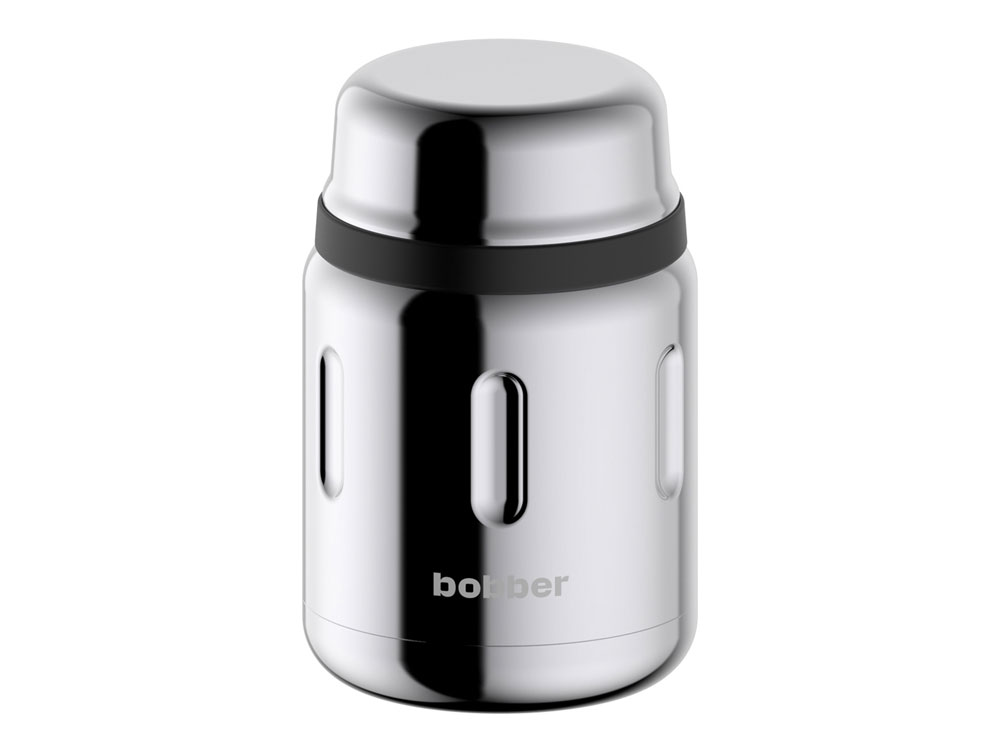 Термос для еды, вакуумный, бытовой, тм bobber. Объем 0.7 литра. Артикул Jerrycan-700 Glossy, серебристый