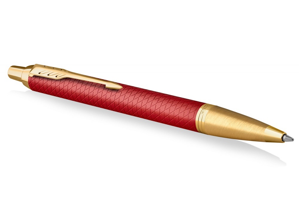 Шариковая ручка Parker IM Premium K318  Red GT, стержень: M, цвет чернил: blue, в подарочной упаковке., красный, золотистый