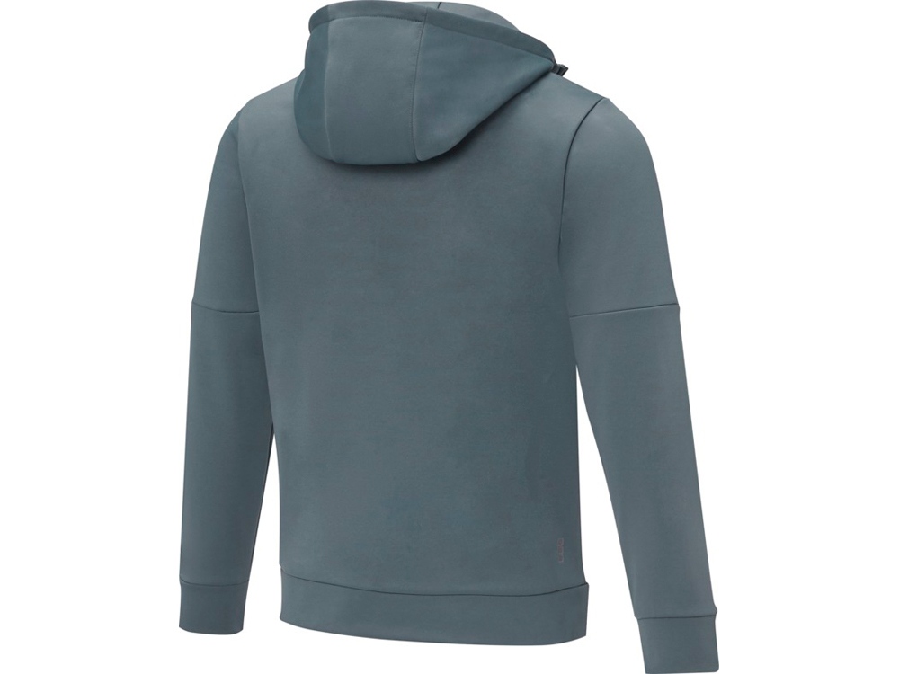 Мужской свитер анорак Sayan на молнии на половину длины с капюшоном, steel grey, стальной