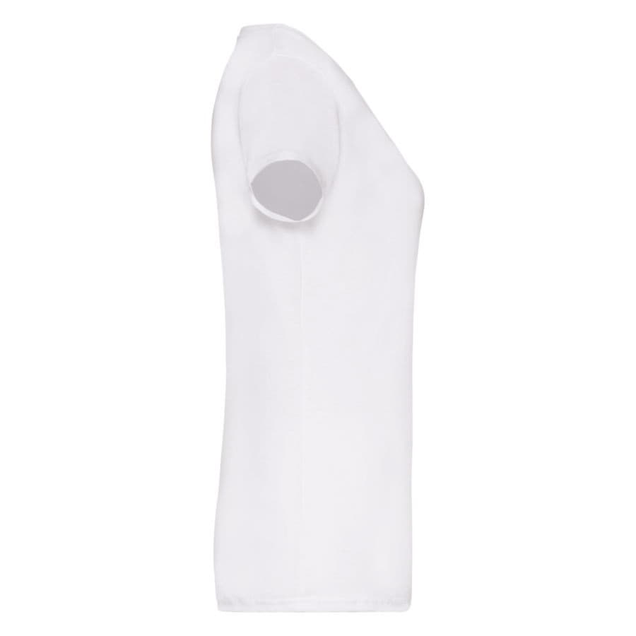 Футболка "Lady-Fit V-Neck T", белый, 95% х/б, 5% эластан, 200 г/м2