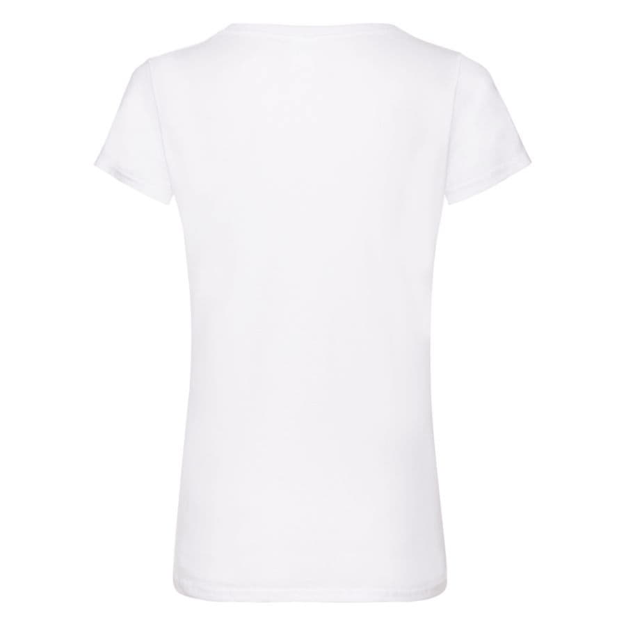 Футболка "Lady-Fit V-Neck T", белый, 95% х/б, 5% эластан, 200 г/м2