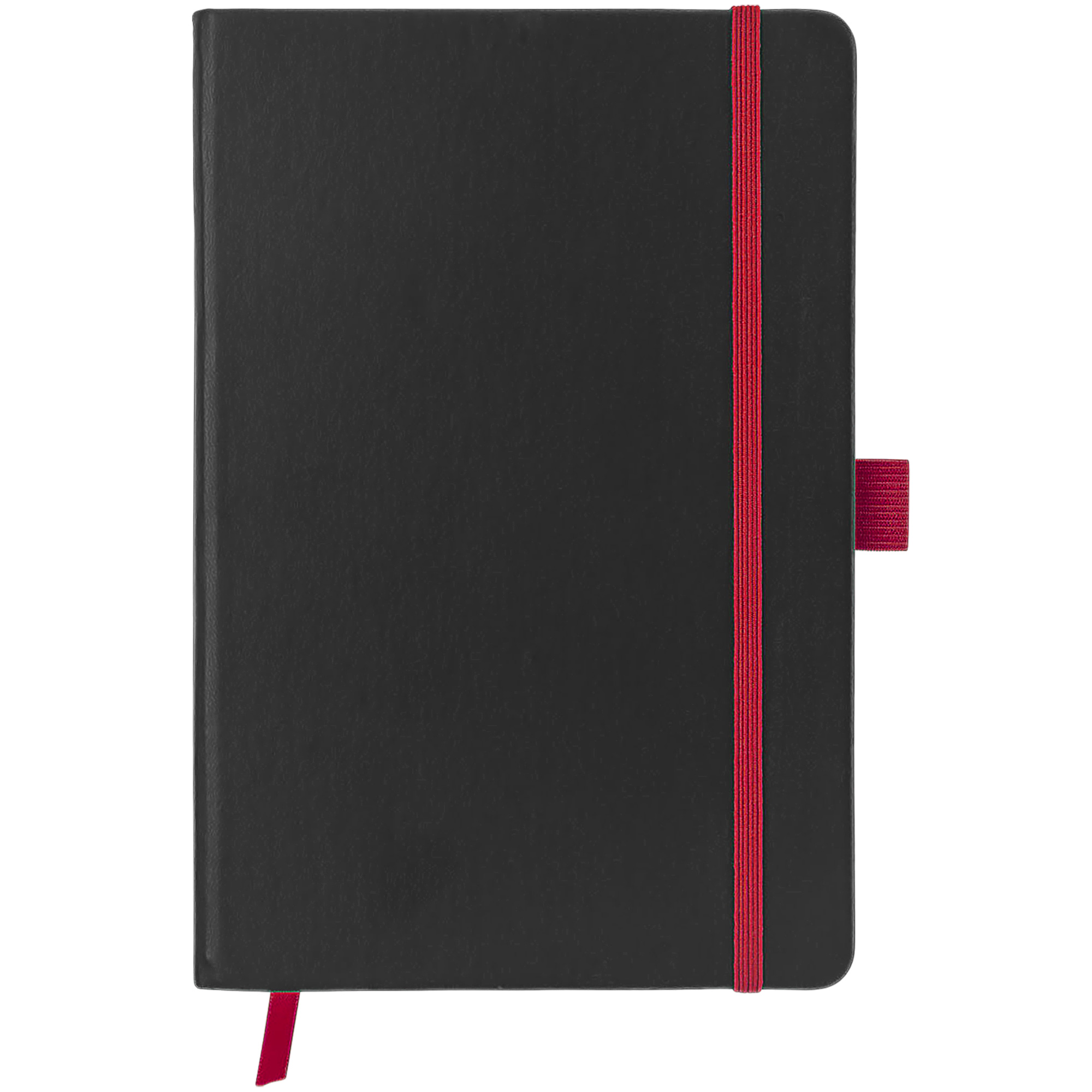 Блокнот ColorNote Black, твердая обложка A5, 80 листов, черный с красным, черный, красный, красный