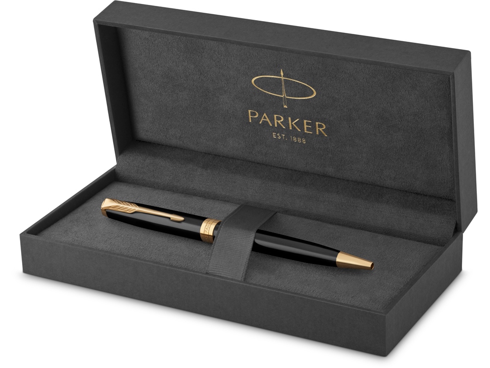 Ручка шариковая Parker Sonnet Core Black Lacquer GT, черный/золотистый, черный, золотистый