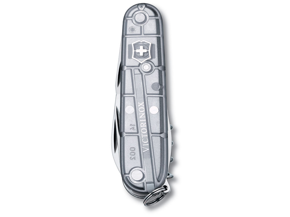 Нож перочинный VICTORINOX Spartan, 91 мм, 12 функций, полупрозрачный серебристый, серый прозрачный