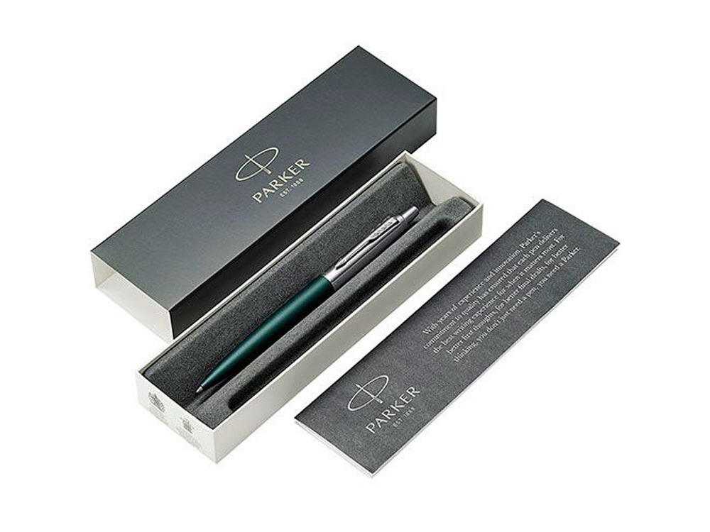 Шариковая ручка Parker Jotter XL, Green CT, стержень: M, зеленый, серебристый