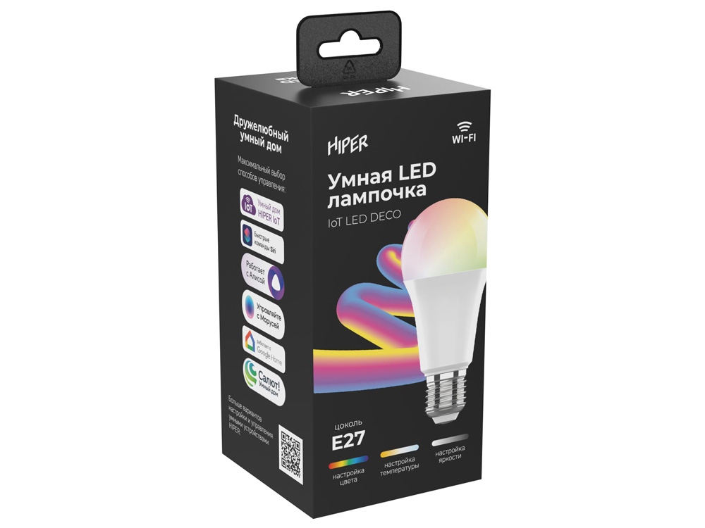 Умная лампочка IoT LED DECO, E27 (белый)