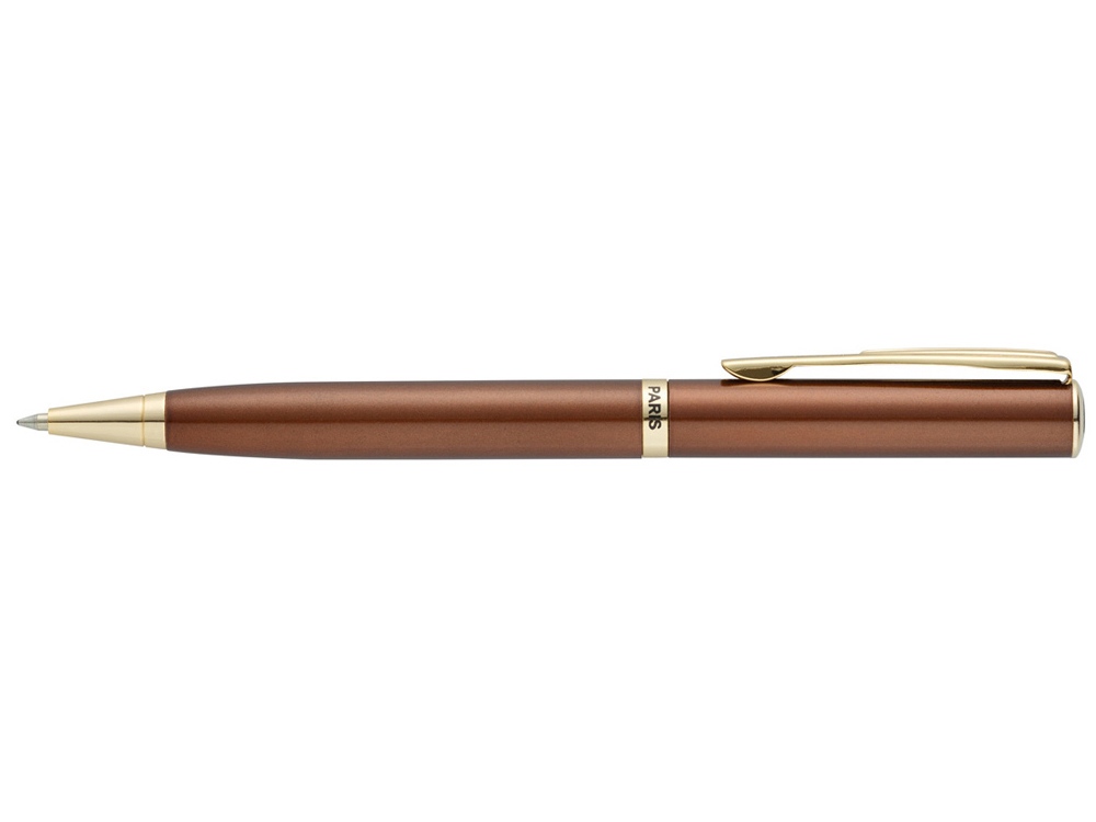 Ручка шариковая ECO с поворотным механизмом. Pierre Cardin, коричневый, золотистый