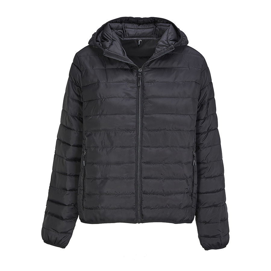 Куртка женская "STREAM HOODED", чёрный, 2XL, таффета 280 Т, 100% полиэстер