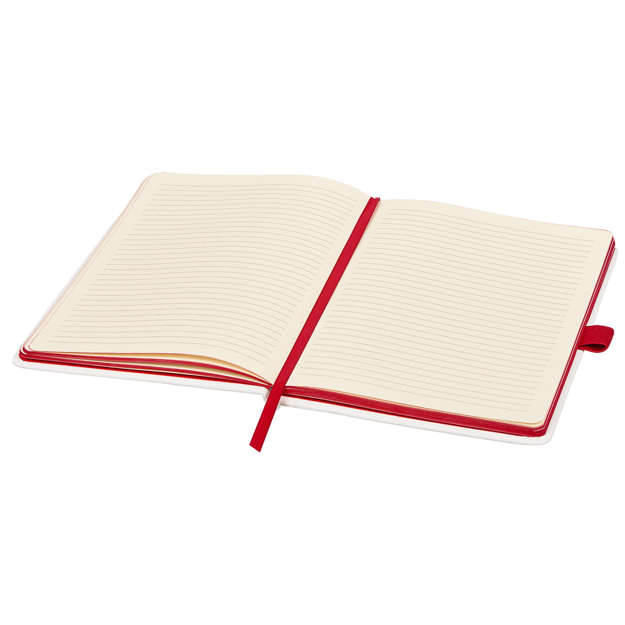 Блокнот ColorNote White, твердая обложка A5, 80 листов, белый с красным, белый, красный, красный