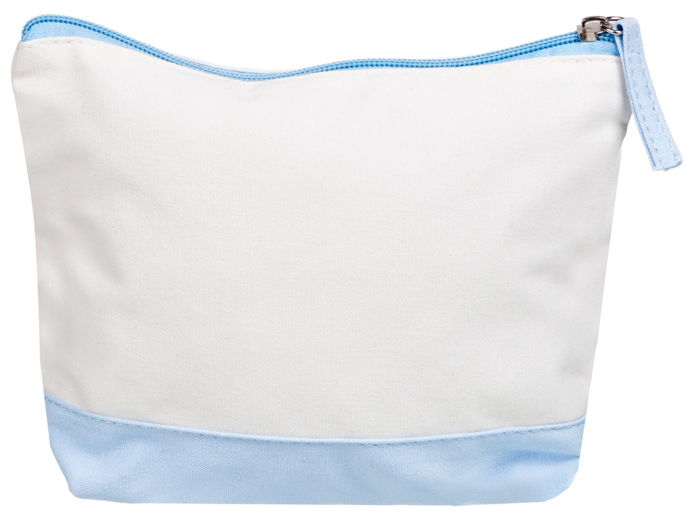 Косметичка хлопковая Cotton, белый/голубой, белый, голубой