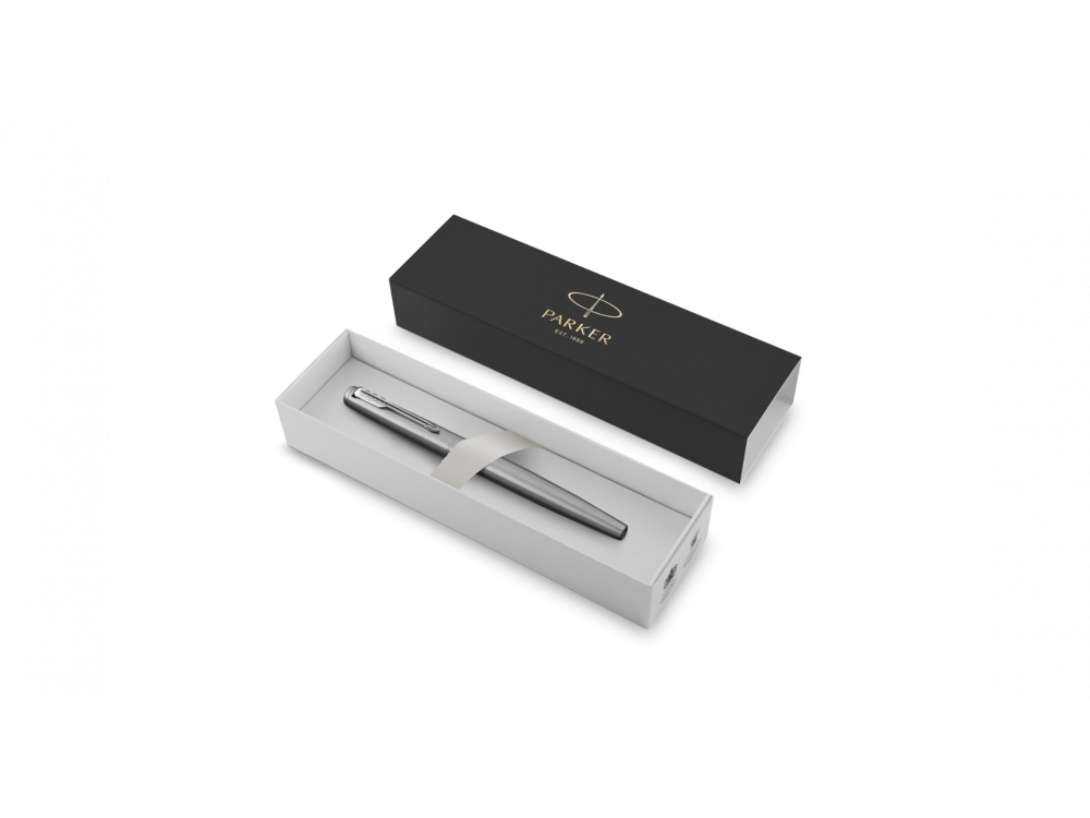 Перьевая ручка Parker Jotter Stainless Steel CT, Mblue, серебристый