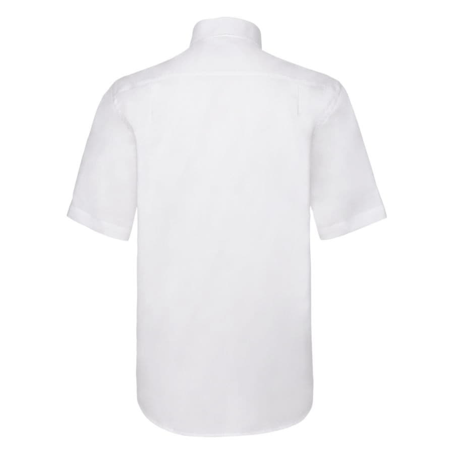 Рубашка "Short Sleeve Oxford Shirt", белый, 70% х/б, 30% п/э, 130 г/м2