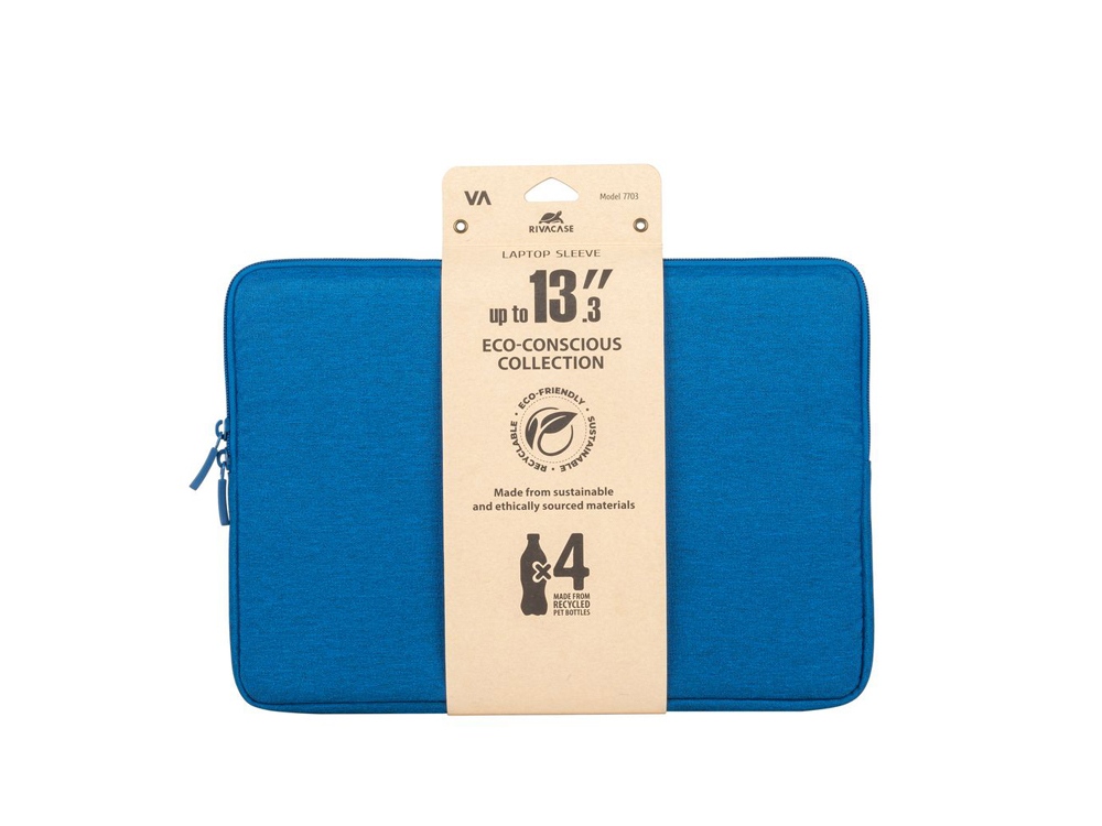 RIVACASE 7703 azure blue ECO чехол для ноутбука 13.3-14 / 12, синий