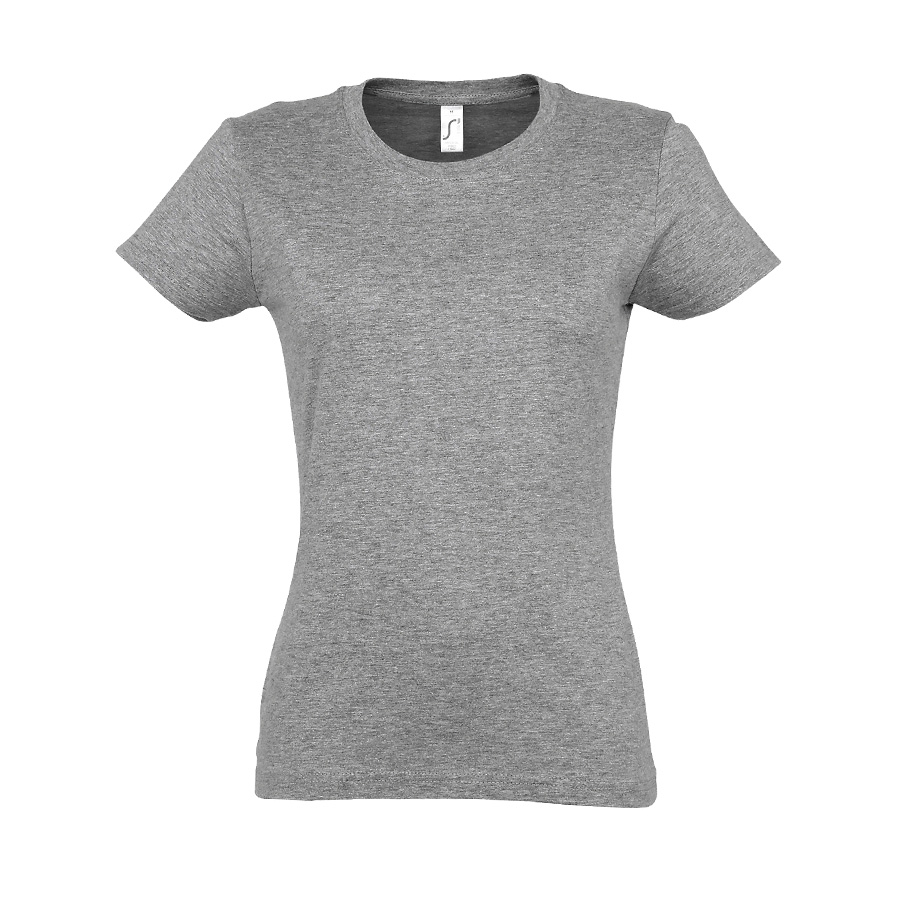 Футболка женская IMPERIAL WOMEN, серый меланж_2XL, 100% хлопок, 190 г/м2